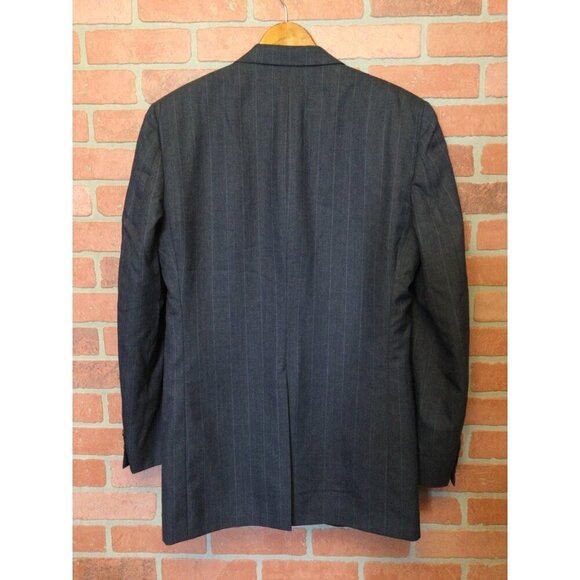 Vintage Burberry Burberrys Mens Blazer Jacket Pure Wool Vented 2 Button 38 - Picture 4 of 8